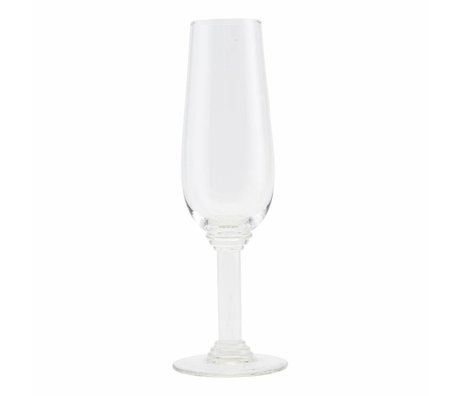 Housedoctor Champagneglass Nouveau Ø7.3x22cm en verre transparent