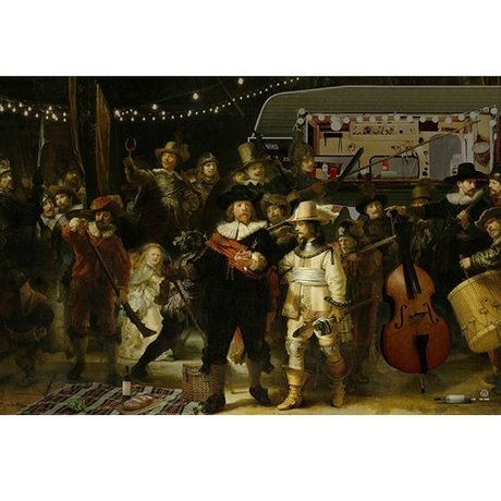 Arty Shock Malerei Rembrandt - Die Nachtwache M Mehrfarben Plexiglas 80x120cm