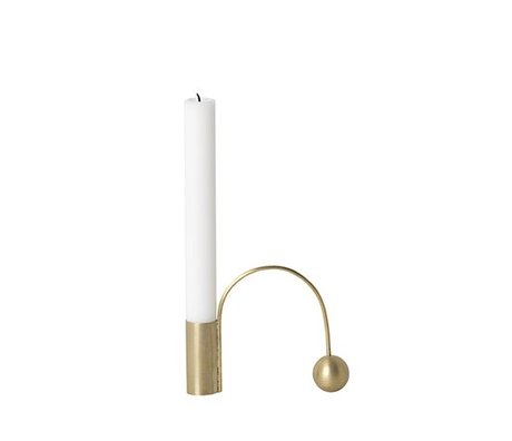 Ferm Living Kerzenständer Gleichgewicht Gold Metall 12.5x9x2.6cm