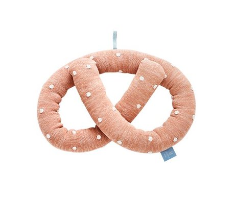 OYOY Cushion Sweet pretzel pink cotton 28x8x33cm