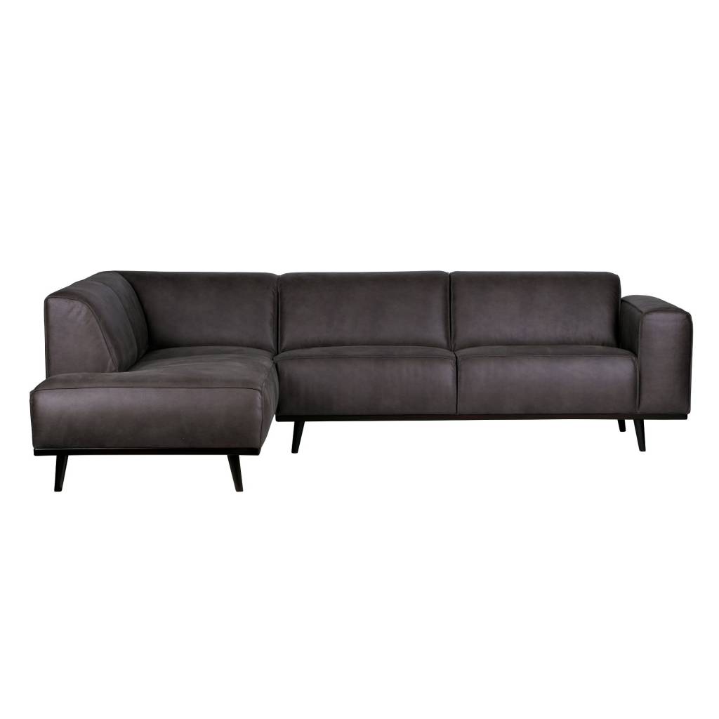 BePureHome Bank corner sofa left gray eco leather 77x274x210cm - Wonen met LEF!