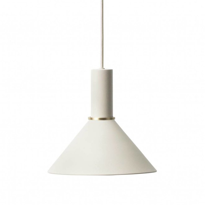 Hanglamp Cone low licht grijs metaal