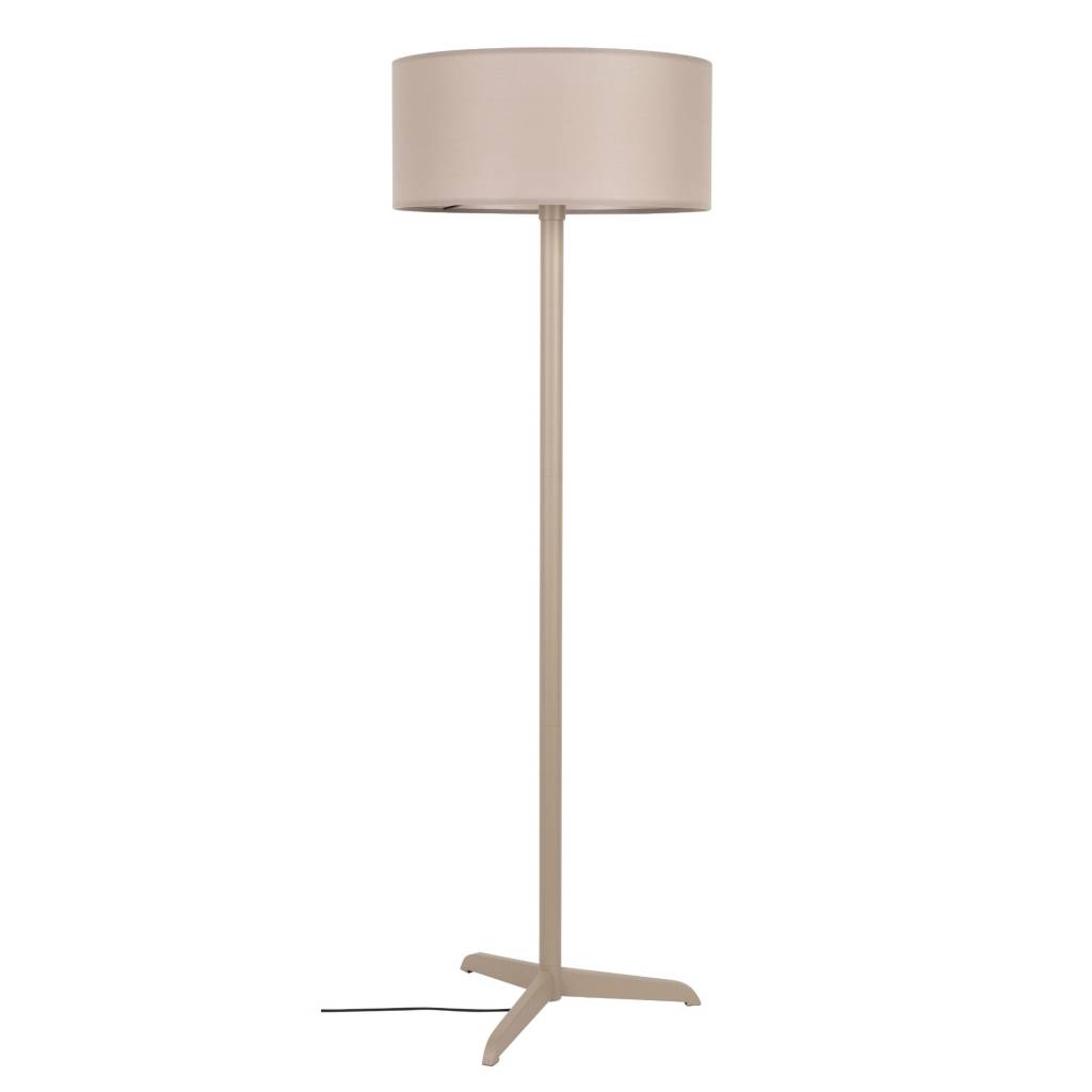 web knal Speels Staande lamp Shelby taupe bruin linnen katoen metaal 50x155cm -  wonenmetlef.nl