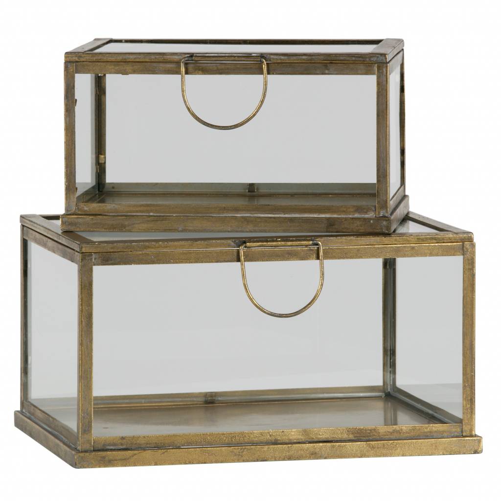 Aufbewahrungsbox Gold Glas