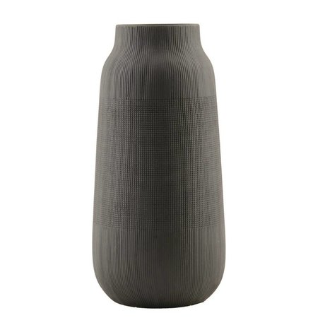 Housedoctor Groove poterie noire vase ø16x35cm