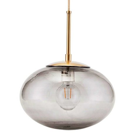 Housedoctor Hanglamp Opal grijs brass goud glas metaal Ø30x35cm