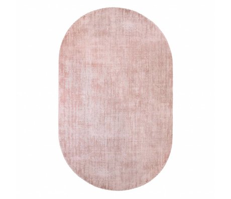 HK-living Vloerkleed ovaal nude roze viscose 150x240cm