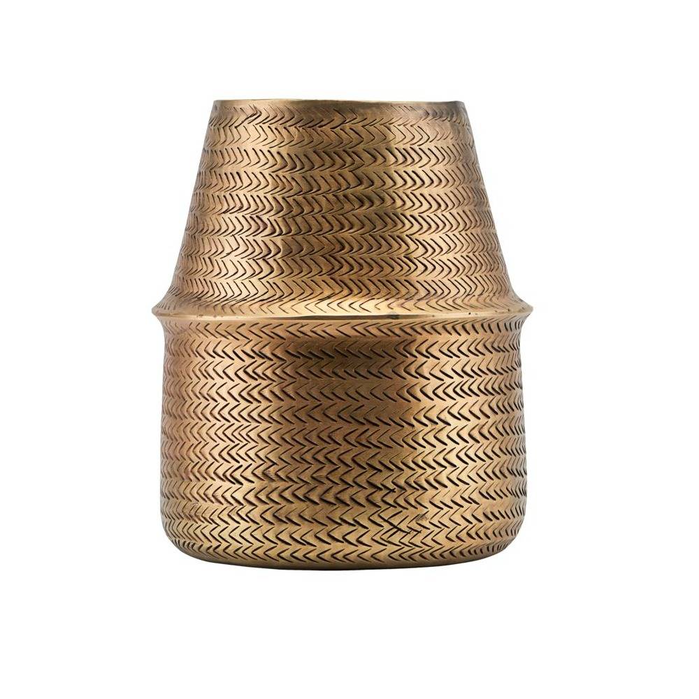 Vase Gold Aluminium Ø19x23cm - Wonen met LEF!