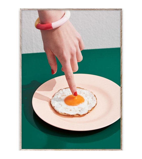 Poster Spiegelei Mehrfarbenpapier 50x70xm Wonen Met Lef