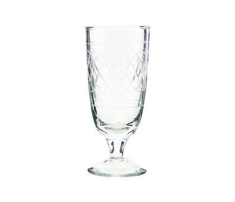 Housedoctor Bierglas Vintage transparant glas Ø6,5x15cm