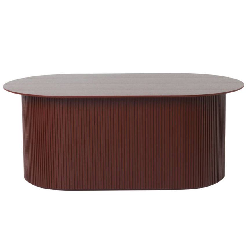Ferm Living Couchtisch Podia Rot Braun Holz 95x55x40cm Wonen Met Lef