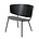 Ferm Living Loungestoel Herman gestoffeerd zwart donkergrijs hout metaal 68x60x68cm