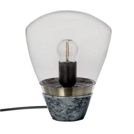 Riverdale Tafellamp Marble donker grijs marmer glas 23cm