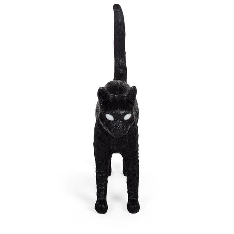 Seletti Tafellamp Cat Jobby zwart resin 46x12x20,7cm