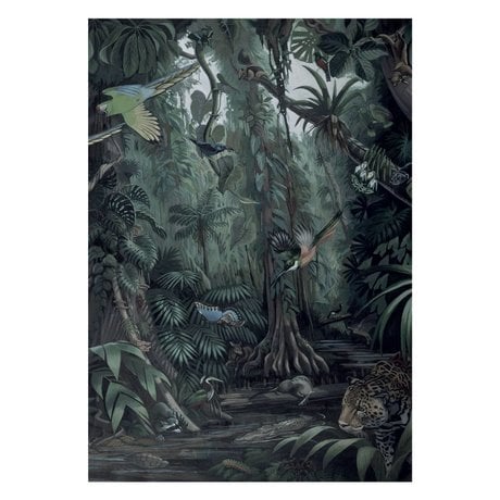 KEK Amsterdam Papier peint Tropical Landscapes papier peint intissé vert 194.8x280cm (4 feuilles)