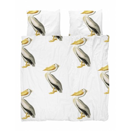 Snurk Beddengoed Bettbezug Pelican weiße Baumwolle 260x200 / 220cm + 2 / 60x70cm