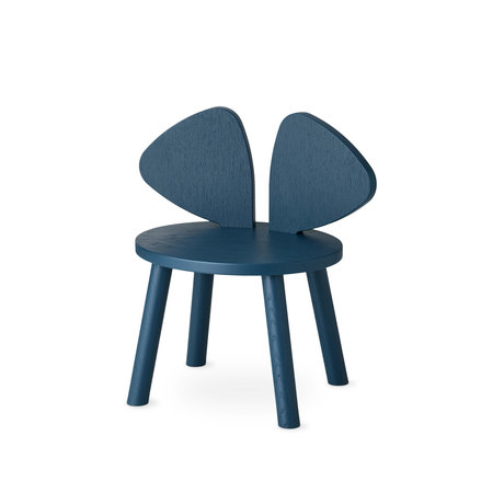 NOFRED chaise bébé bambou souris petrole bleu bois 42.5x28x46.4 cm