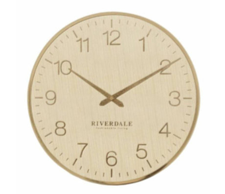 Riverdale Horloge murale en métal doré Ritz Ø40cm