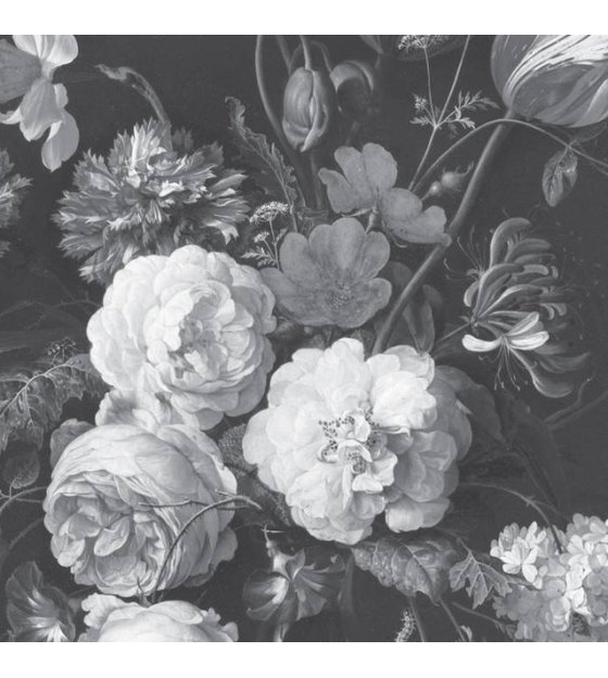 Beste Golden Age Flowers zwart wit vliesbehang 389,6x280cm (8 sheets IV-96