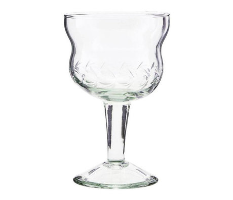 Housedoctor Red wine glass Vintage transparent glass Ø8x13cm