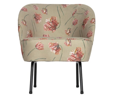 BePureHome Fauteuil Vogue rococo agave fluweel 57x70x69cm