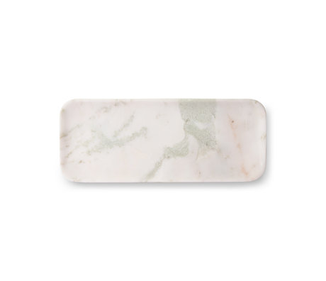 HK-living Plateau Marbre blanc vert rose marbre 30x12x1,5cm