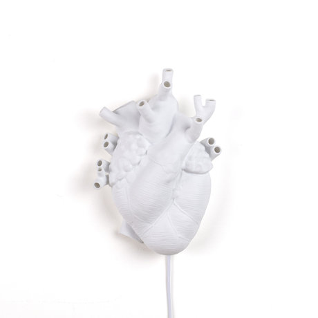 Seletti Wandlamp Heart wit porcelein 22x11x32cm
