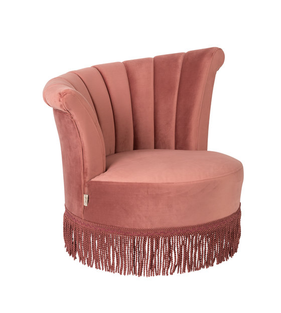 Betere Fauteuil Flair roze velvet 95x85x88cm - wonenmetlef.nl DI-71