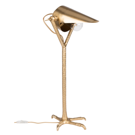 Dutchbone Lampe à poser Falcon en laiton doré métal 25x30x62cm