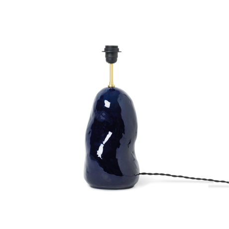 Ferm Living Lamp base Hebe Medium dark blue ceramic 16.5x14x30cm