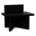Ferm Living Kruk Oblique zwart hout 40x29x33cm