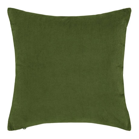 ESSENZA Cushion Riv moss green corduroy cotton 45x45cm