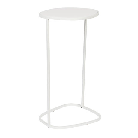Zuiver Table d'appoint Moondrop Single en métal blanc 25.5x21.5x51cm