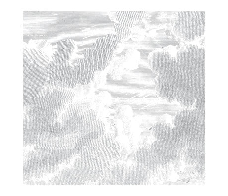 KEK Amsterdam Behang Engraved Clouds zwart wit vliesbehang 292,2x280cm (6 sheets)
