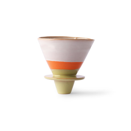 HK-living Koffie filter 70's multicolour keramiek 12x10x9cm