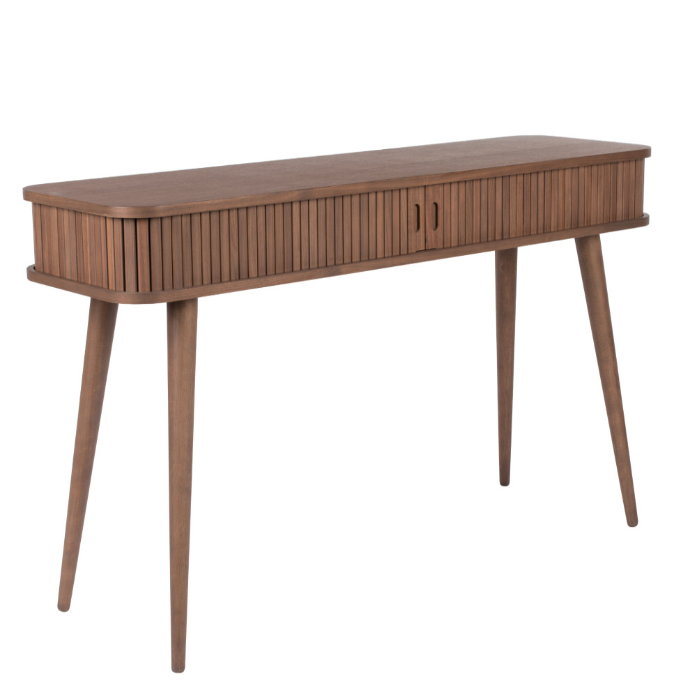 Sidetable Barbier Console donkerbruin hout 120x35x74cm wonenmetlef.nl