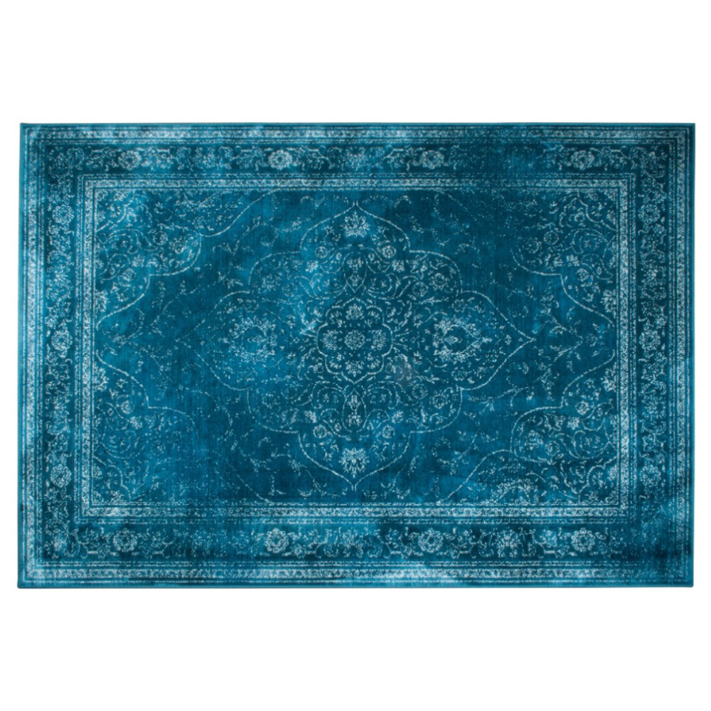 Dutchbone Tapijt Rugged blauw multicolour textiel 200x300cm - Wonen met