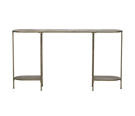 BePureHome Side table Federal antique gold metal 145x30x79cm