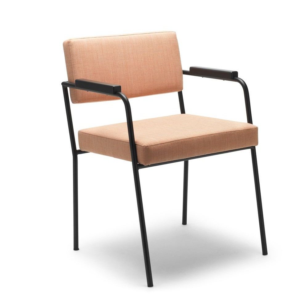 Fest Chaise De Salle A Manger Monday Avec Accoudoirs Marron Clair Kvadrat Remix2612 50 56x55x78cm Wonen Met Lef