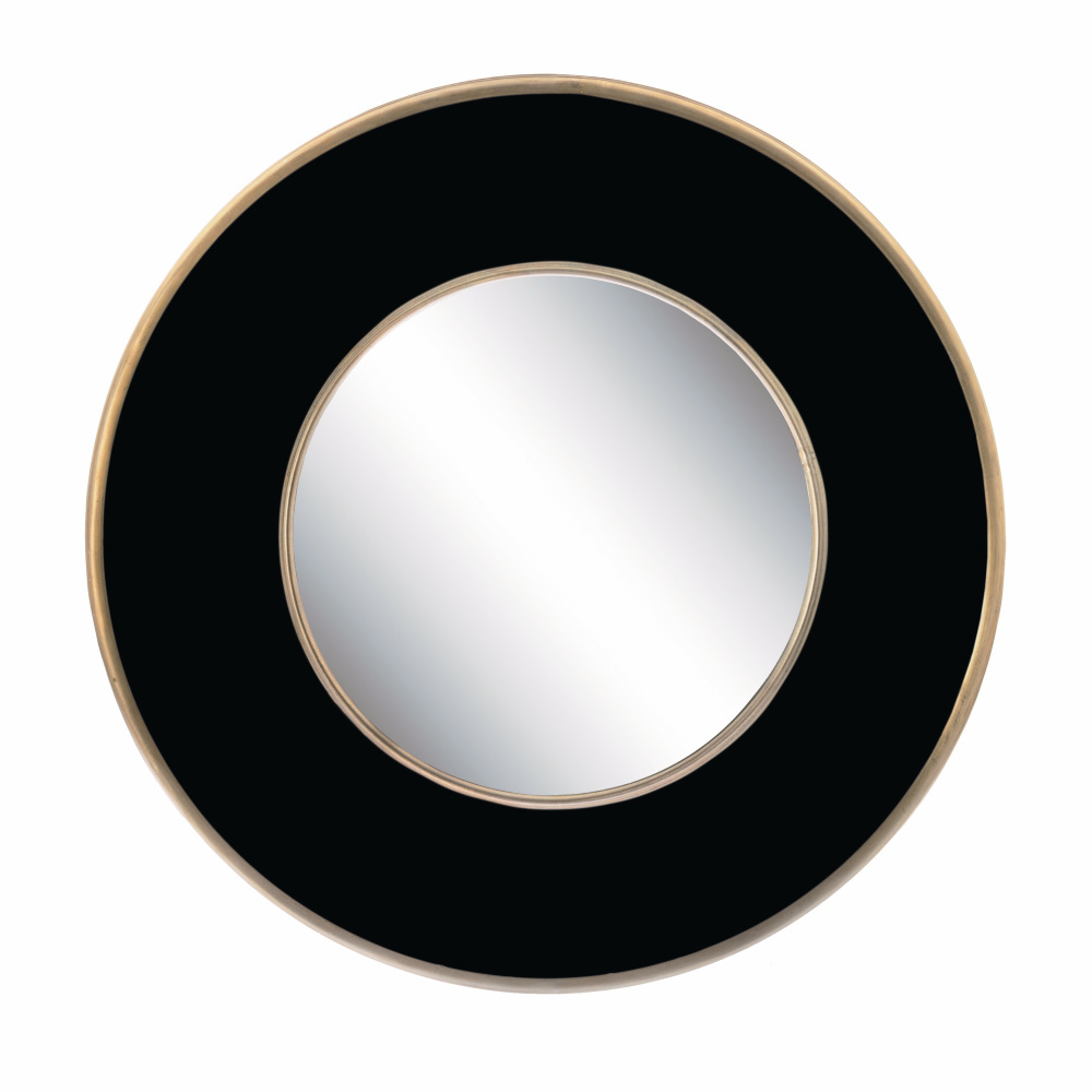 Riverdale Spiegel Fre zwart goud metaal 60x5x60cm - Wonen met LEF!