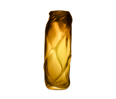 Ferm Living Vaas Water Swirl amber mondgeblazen massief glas 16x14x47cm