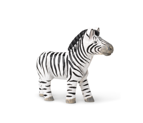 Ferm Living Houten figuur Zebra 4,5x15,5x13,5cm