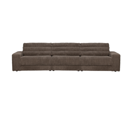 BePureHome Bank Date Rib 3-zits Donker Bruin Polyester 316x99x78cm