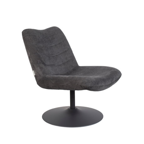 Zuiver Lounge stoel Bubba donker grijs textiel 67x81x85cm