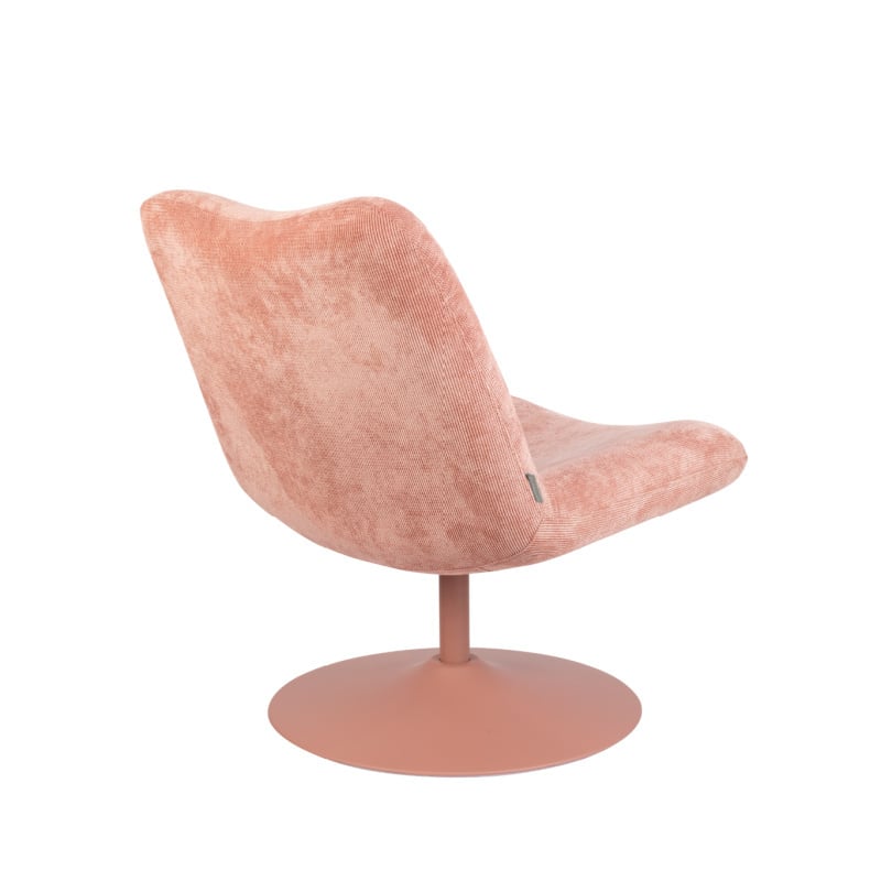 lokaal Gevlekt Kilimanjaro Lounge stoel Bubba roze textiel 67x81x85cm - wonenmetlef.nl