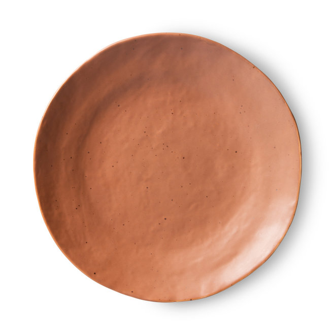 Bord Bold & Basic Ceramics Bruin Porselein Ø21,5x2,8cm
