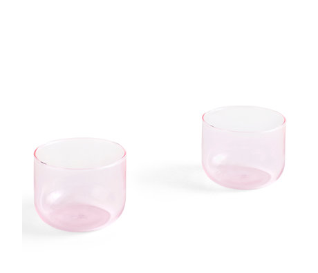 HAY Glas Tint 200ml roze glas set van 2 Ø7,5x5,5cm