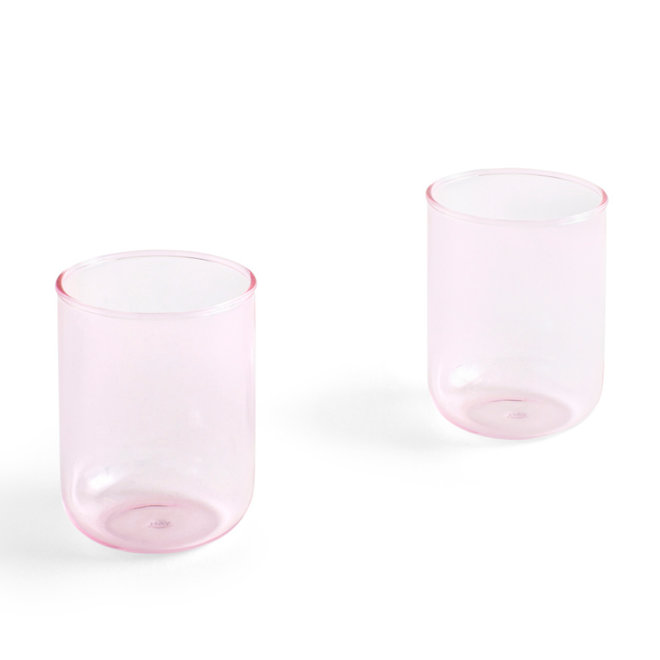 Glas Tint 300ml roze glas set van 2 Ø7x9cm