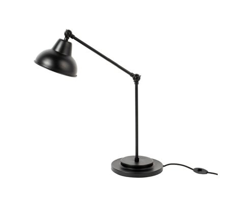 LEF collections Lampe à poser Annet Acier Noir 21x21x70cm