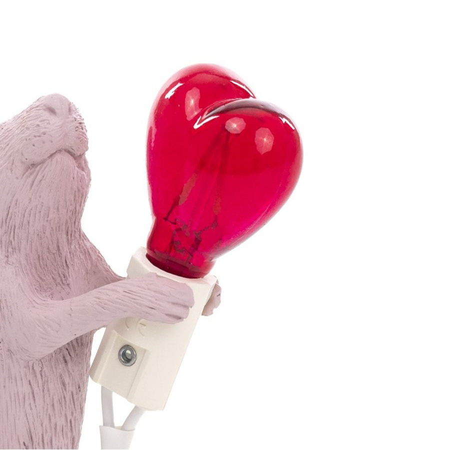 seletti mouse lamp heart bulb